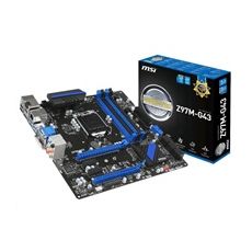 MSI MB Sc LGA1150 Z97M-G43 Intel Z97, 4xDDR3, VGA, 1xM.2, GbLAN, mATX
