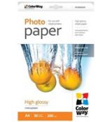 COLORWAY fotopapier/ high glossy 200g/m2, A4/ 50 kusov