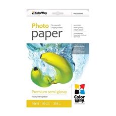 COLORWAY fotopapier/ premium semi-glossy 255g/m2, 10x15/ 50 kusov