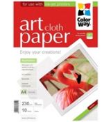 COLORWAY fotopapier/ ART glossy texture "cloth" 230g/m2, A4/ 10 kusov