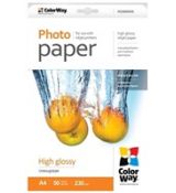 COLORWAY fotopapoer/ high glossy 230g/m2, A4/ 50 kusov