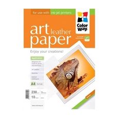 COLORWAY fotopapier/ ART glossy texture "leather" 230g/m2, A4/ 10 kusov