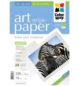 COLORWAY fotopapier/ ART glossy texture "strip" 230g/m2, A4/ 10 kusov