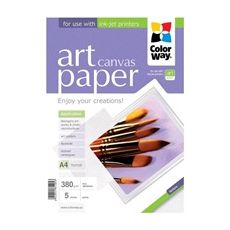COLORWAY fotopapier/ ART Cotton Canvas 380g/m2, A4/ 5 kusov