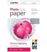 COLORWAY fotopapier/ premium high glossy 255g/m2, A4/ 20 kusov