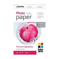 COLORWAY fotopapier/ premium high glossy 255g/m2, A4/ 20 kusov