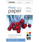COLORWAY fotopapier/ premium silk glossy 260g/m2, A4/ 20 kusov