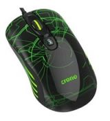 Crono OP-636G - herna laserová myš, 800/1600/3200 DPI, LED podsvietenie, USB