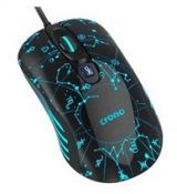 Crono OP-636B - herna laserová myš, 800/1600/3200 DPI, LED podsvietenie, USB