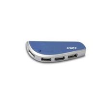 Crono USB HUB curve, 4 porty, USB 2.0, modrý