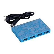 Crono USB HUB, 7 portov, USB 2.0, hliník, modrý