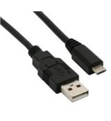 USB kabel typu A/micro, délka 1,8 m, čierny