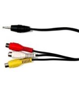 Crono kabel prepojovací 3,5mm Jack samec / 3x Cinch samec, 1 m