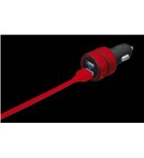 Trust Dual Smartphone Car Charger - červený