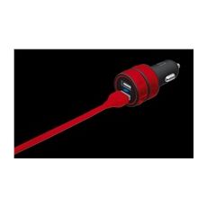Trust Dual Smartphone Car Charger - červený
