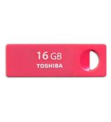 Toshiba USB flash disk, 2.0, 16GB, Trans Memory Mini, ružovo-červený pre archiváciu dát